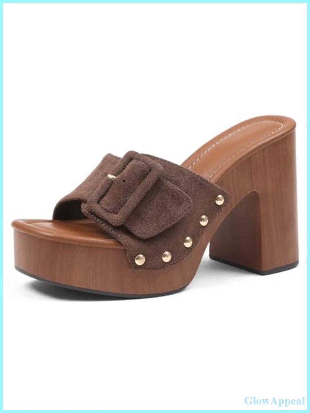 Women's Platform Chunky Heel Sandals Open Toe High Block Heel Mules Party